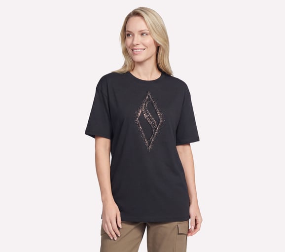 Gold Splatter Diamond Short Sleeve Tee