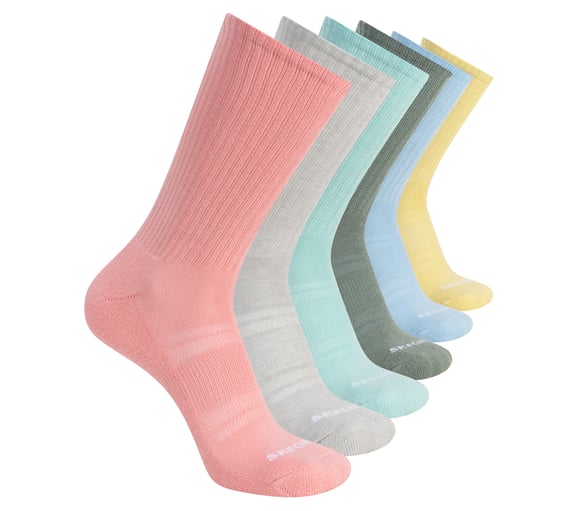 6 Pack Large Core Crew Socks